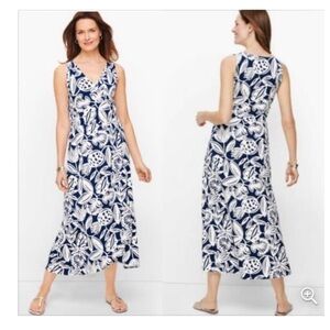NWT! Talbots JERSEY FAUX WRAP MAXI DRESS